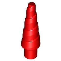 LEGO part 10034078 CONICAL HORN Ø 3.2 SHAFT in Bright Red/ Red