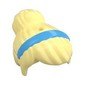 Hair Top Knot Bun and Medium Blue Hair Band Print
