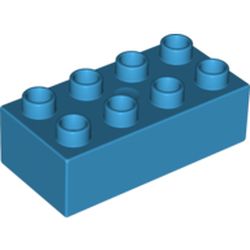 LEGO part 10003011 DUPLO BRICK 2X4 in Dark Azure