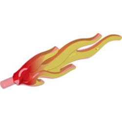 LEGO part 10028577 FLAME 7M SHAFT Ø3,2 in Transparent Red/ Trans-Red