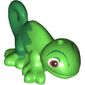 Animal, Chameleon with Black Eyes Print Marbled Green Pattern (Pascal)