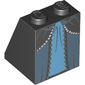 Slope 65° 2 x 2 x 2 with Bottom Tube with Layered Dress with Light Blue Skirt Print