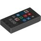 Tile 1 x 2 with Smart Phone Octan, Star and other Icons and '8:00' Print