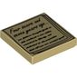 Tile 2 x 2 with 'Four score and seven years ago...' on Sheaf of Paper Print