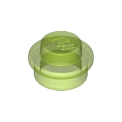 LEGO part 6240206 PLATE 1X1 ROUND in Transparent Bright Green/ Trans-Bright Green