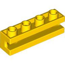 LEGO part 2653 Brick Special 1 x 4 with Groove in Bright Yellow/ Yellow
