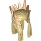 Hair and Crown, Long, Medium Nougat Crown Spikes and Light Nougat Elf Ears Print
