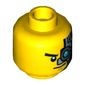 Minifig Head Zane, Cyborg Armour Print