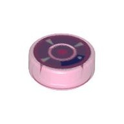 Tile Round 1 x 1 with Detonator Print