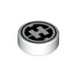 Tile Round 1 x 1 with Hero Factory Logo Print
