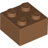 Medium Nougat Brick 2 x 2