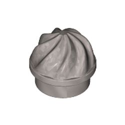 LEGO part  1X1 DECORATION TOP NO. 1 in Silver Metallic/ Flat Silver