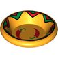 Equipment Dish / Plate / Bowl 3 x 3 with Red Chilli Peppers and Green and Red Border Print
