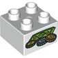 Duplo Brick 2 x 2 with Money Print