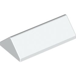 LEGO part 3041 RIDGED TILE 2X4/45° in White