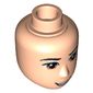 Minidoll Head Male with Brown Eyes, Black Eyebrows and Open Smile Print