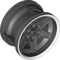 Wheel 56 x 34 Technic Racing Medium with 6 Pinholes and White Rim Edge Print [41999]