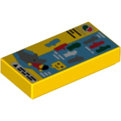 LEGO PART 3069bpr0009 Tile 1 x 2 with Octan Logo, Minifigure ...