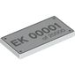 Tile 2 x 4 with "EK xxxxx of 20000" License Plate Print
