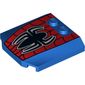 Slope Curved 4 x 4 x 2/3 Triple Curved with 2 Studs and Spider-Man Logo and Webbing Print