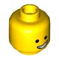 Minifig Head Emmet, Open Smile with Teeth / Scared Print