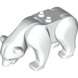 LEGO part 10103272 BEAR, NO. 7 in White