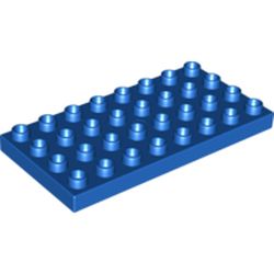 LEGO part DUPLO PLATE 4X8 in Bright Blue (6063473|10199)
