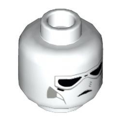 Minifig Head V-wing Pilot, Full Face Mask and Goggles Print [Hollow Stud]