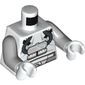 Torso Clone Pilot Flight Suit with Rebreather Print, Light Bluish Gray Arms, White Hands