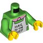 Torso Sweater, White 'Hail to the Chef' Apron Print, Green Arms, Yellow Hands