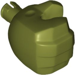 LEGO part 10126 GIANT NO. 1 RIGHT HAND in Olive Green