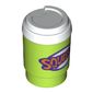 Equipment Cup with Take Out Lid and Dark Purple and Orange 'SQUISHEE' Print