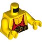 Torso Muscles with Red Tank Top and Belt Print, Yellow Arms and Hands