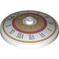 Dish 4 x 4 Inverted [Radar] with Clock Face with Roman Numerals Print