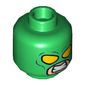 Minifig Head HYDRA Henchman, Dual Sided, Yellow Eyes, Clenched Teeth, Yellow 'H' on Back Print [Hollow Stud]