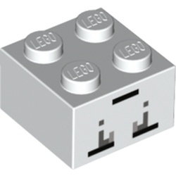 Brick 2 x 2 with Minecraft Micro Mob Ghast Print