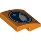 Slope Curved 2 x 2 x 2/3 with Dark Blue/White Arctic Explorer Logo Print