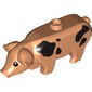 Animal, Pig, Large with Black Spots Print [Plain Ears]