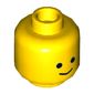 Minifig Head Benny, Dual Sided, Standard Eyes, Smiling with Tongue / Standard Grin Print [Hollow Stud]