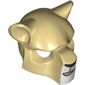 Mask Feline with Black Nose, Beauty Mark and Crooked Smile Print