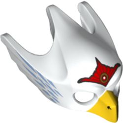 LEGO PART 12549pr0006 Mask Bird (Eagle) with Yellow Beak, Red Tiara and ...