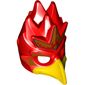 Mask Bird (Phoenix) with Yellow Beak and Elaborate Gold Headpiece with Flames Print