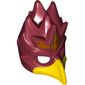 Mask Bird (Phoenix) with Yellow Beak and Gold Headpiece with Flames Print