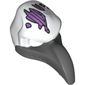 Mask Bird (Vulture) with Dark Bluish Gray Beak and Purple Head Patches Print