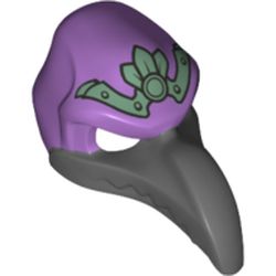 Mask Bird (Vulture) with Dark Bluish Gray Beak and Sand Green Headpiece Print