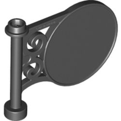 LEGO part  ROUND SIGN 1X5X3 in Black