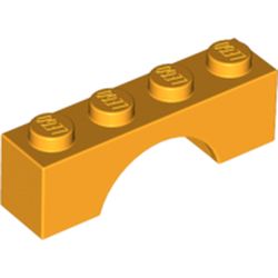 LEGO part 3659 Brick Arch 1 x 4 in Flame Yellowish Orange/ Bright Light Orange