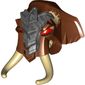 Large Figure Head Mammoth with Red Eyes Print