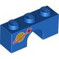 Brick Arch 1 x 3 with Classic Space Logo Print (Astro Kitty)