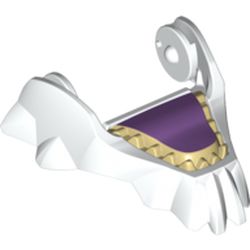 Large Figure Head Big Cat Lower Jaw with Teeth and Purple Tongue Print